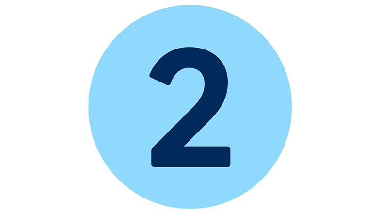Icon of number 2 in a circle