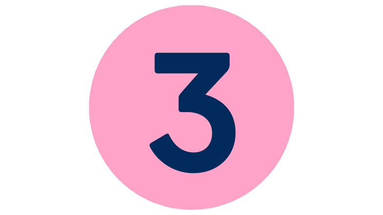 Icon of number 3 in a circle
