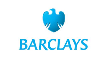 Blue Barclays logo on a white background