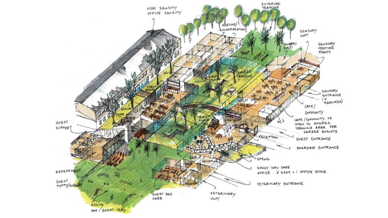 Kay Elliot Regional Centre Detailed Sketch of building plan