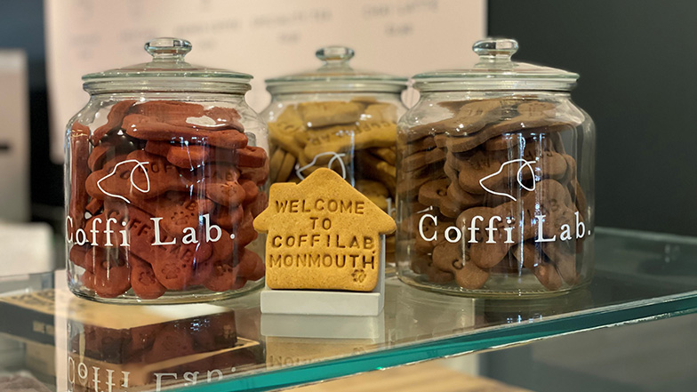 Coffi Lab Month biscuit jars for Guide Dogs CRM