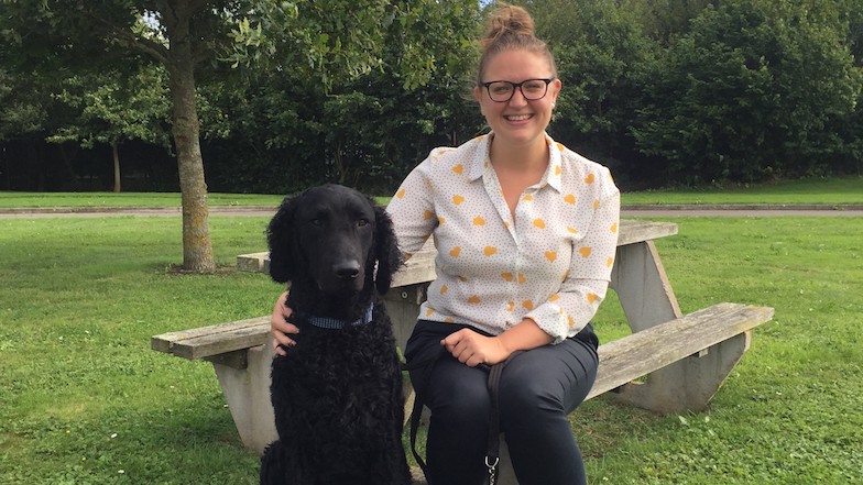 Royal Canin employee Emma Braithwaite and rehomed guide dog Alfie