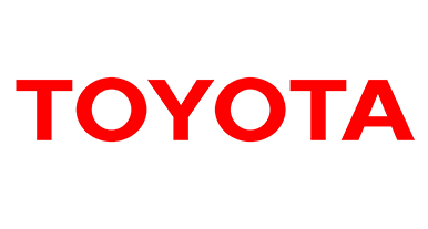 Red Toyota logo on a white background