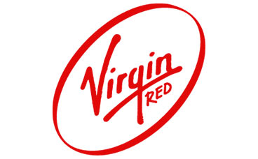 A red Virgin Red logo on a white background