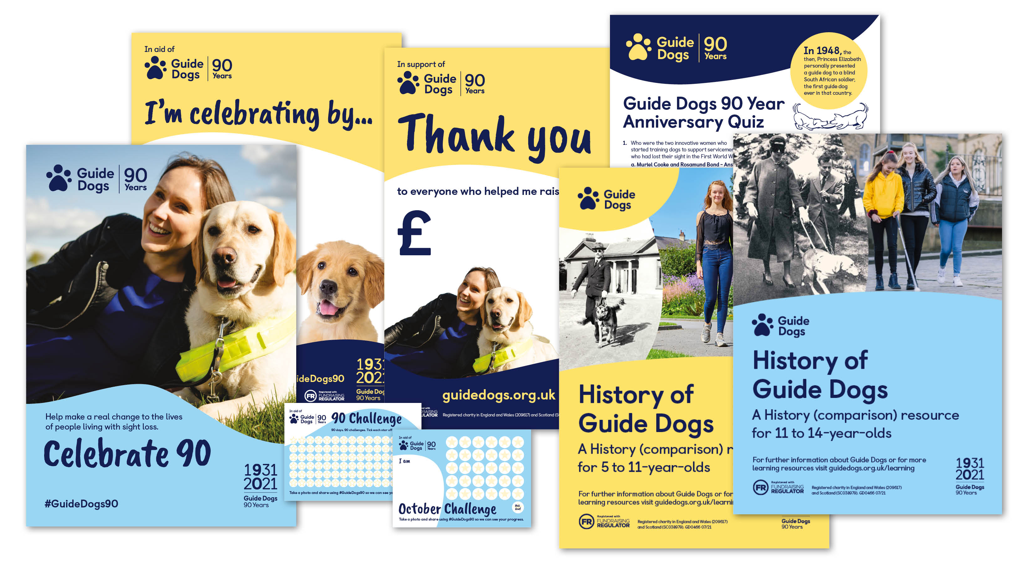Guide Dogs 90 Appeal fundraising pack shot