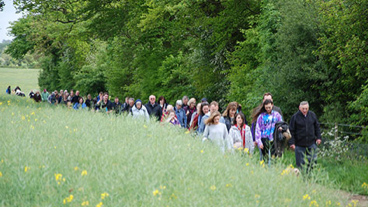 Group of people walking in memory