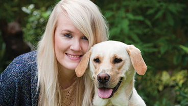 Guide dog owner Lynette with her guide dog Pippa