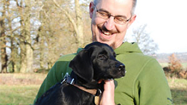 Jack with guide dog puppy John
