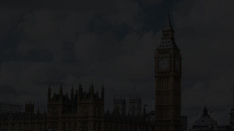 Big Ben on a cloudy day as seen by someone with night blindness