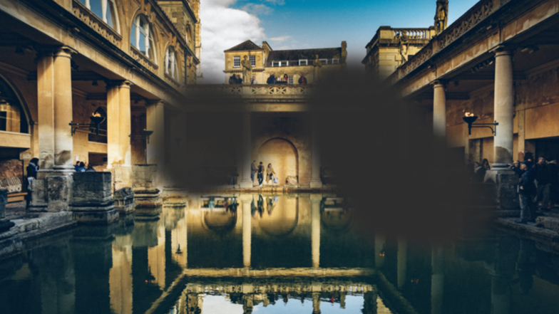 Roman Baths as seen by someone with macular degeneration