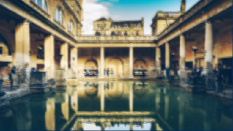 Roman Baths as seen by someone with cataracts