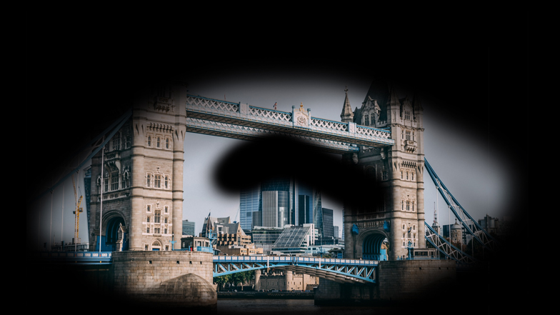 Tower Bridge as seen by someone with glaucoma