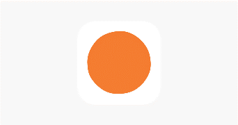 Orange circle which is the Headspace app logo