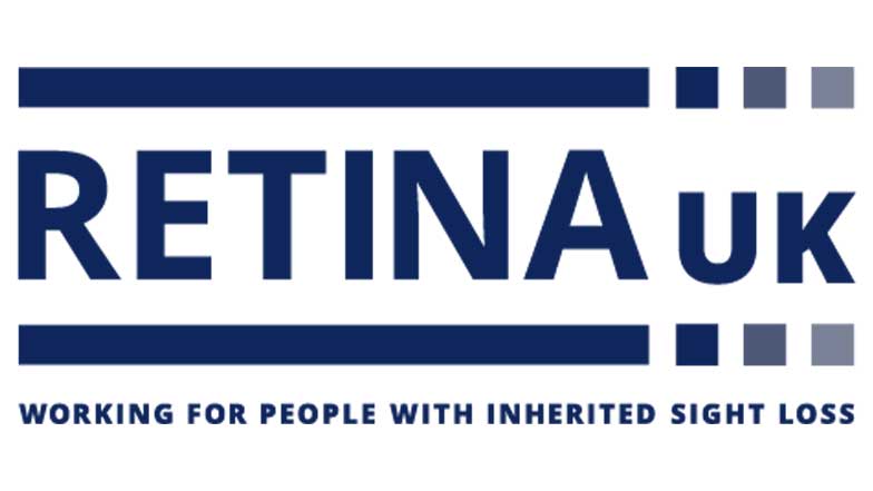 A logo of the Retina UK charity partner