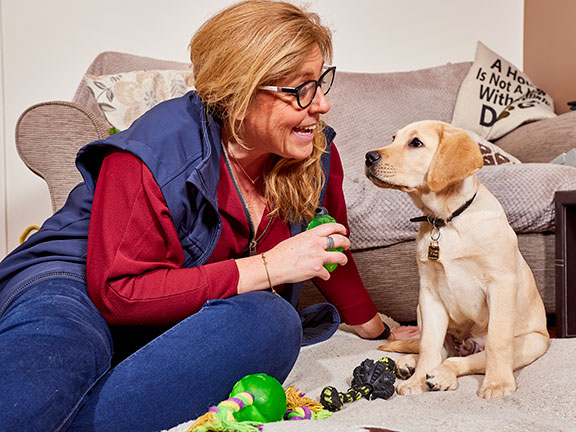 Guide Dogs Puppy Raiser Lisa with Labrador Archie